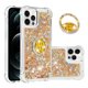 thumbnail image 1 of Funda para iPhone 12 Pro con Brillo Líquido Flotante, Purpurina, Parachoques y Anillo Giratorio Soporte, 1 of 5