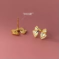 thumbnail image 5 of K-KED 925 Sterling Silver Bow Stud Earrings Earrings Women Jewelry-Gold, 5 of 6