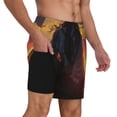 thumbnail image 2 of Fotbe Sunset Western Cowgirl Traje de Baño para Hombre – Shorts de Natación de Secado Rápido con Forro y Bolsillos-Medium, 2 of 6