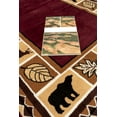 thumbnail image 5 of Furnish my Place 631 Burgundy 3 PCS Wildlife Bear Rustic Moose Decor Lodge Cabin Area Rug, Elegant and Durable Mat, Burgundy, 5 of 8