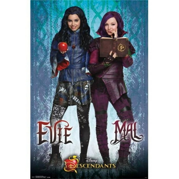 Posterazzi TIARP14107 Disney Descendants - Mal & Evie Poster Print - 22 x 34 in.