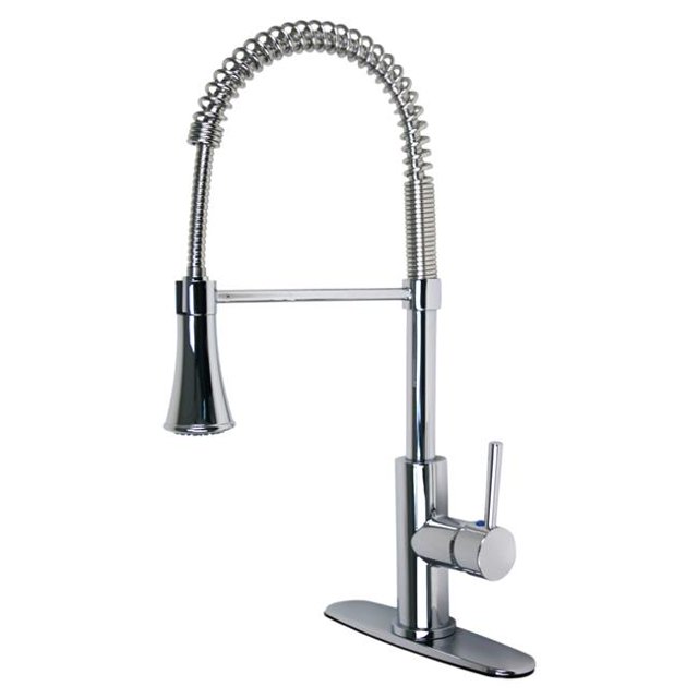 Ultra Faucets UF17205 Oil Rubbed Bronze Single-Handle Kitchen Faucet with Pull-Down Spray