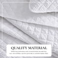 thumbnail image 2 of Solid Quilt Set - Lightweight, Soft, All-Season - 2-Piece Diamond Embossed Bedding Set (Twin / Twin XL, White), 2 of 6