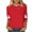 Red, variant on Short Sleeve Round Neck Printed T Shirt Casual Three Quarter 3/4 Sleeve Halloween Tee Top