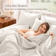 thumbnail image 5 of Bare Home Organic Percale Sheet Set - 100% Organic Cotton - Queen, French Beige, 5 of 10