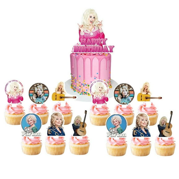 Dolly Cake Topper CupcakeS Set Birthday Party Supplies Decoration Decor Kit