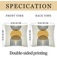 thumbnail image 5 of Thideape Pillow Covers 18x18 Inch Set of 4 Yellow Abstract Patterns Mid Century Modern Simple Geometric Circle Black Stripe and Gold Throw Pillows Decorative Home Decor Couch Sofa Bedroom Outdoor, 5 of 5