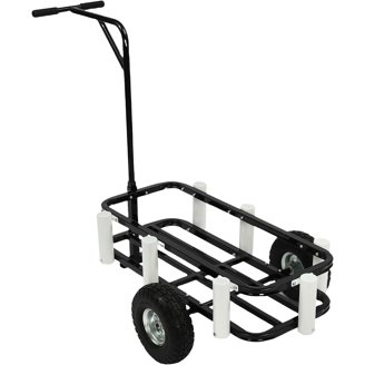 Fish-N-Mate Angler’s 105 Jr Cart With Pier Tires – Compact Lightweight Beach & Fishing Gear Cart (Breaks Down For Easy Transport)