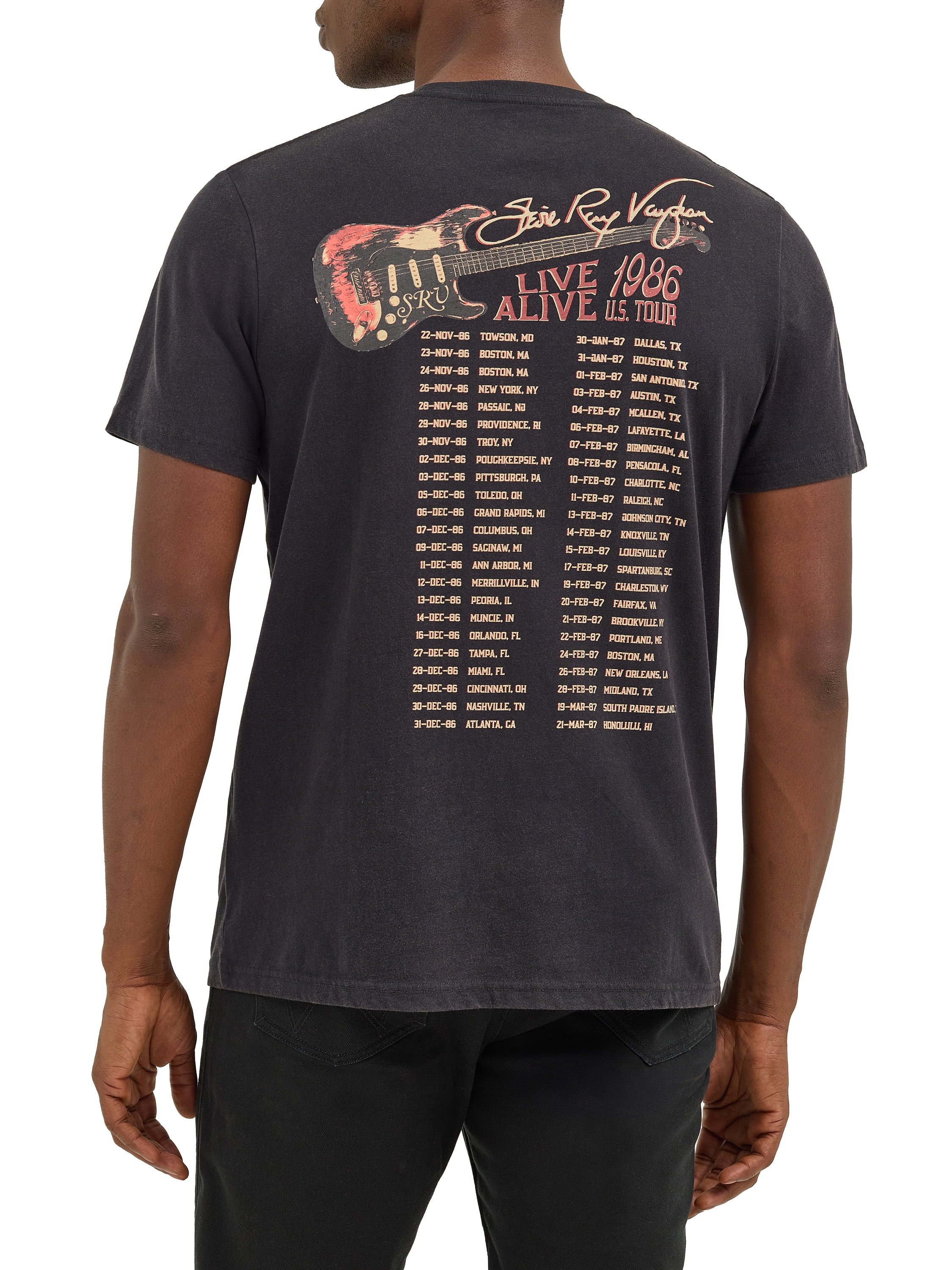 Wrangler® Men's Short Sleeve Stevie Ray Vaughan Graphic Tee, S-3XL