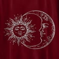 thumbnail image 4 of Puntoco Blusa de manga corta informal con estampado de sol y luna vintage para mujer Puntoco Puntoco-3511, 4 of 8
