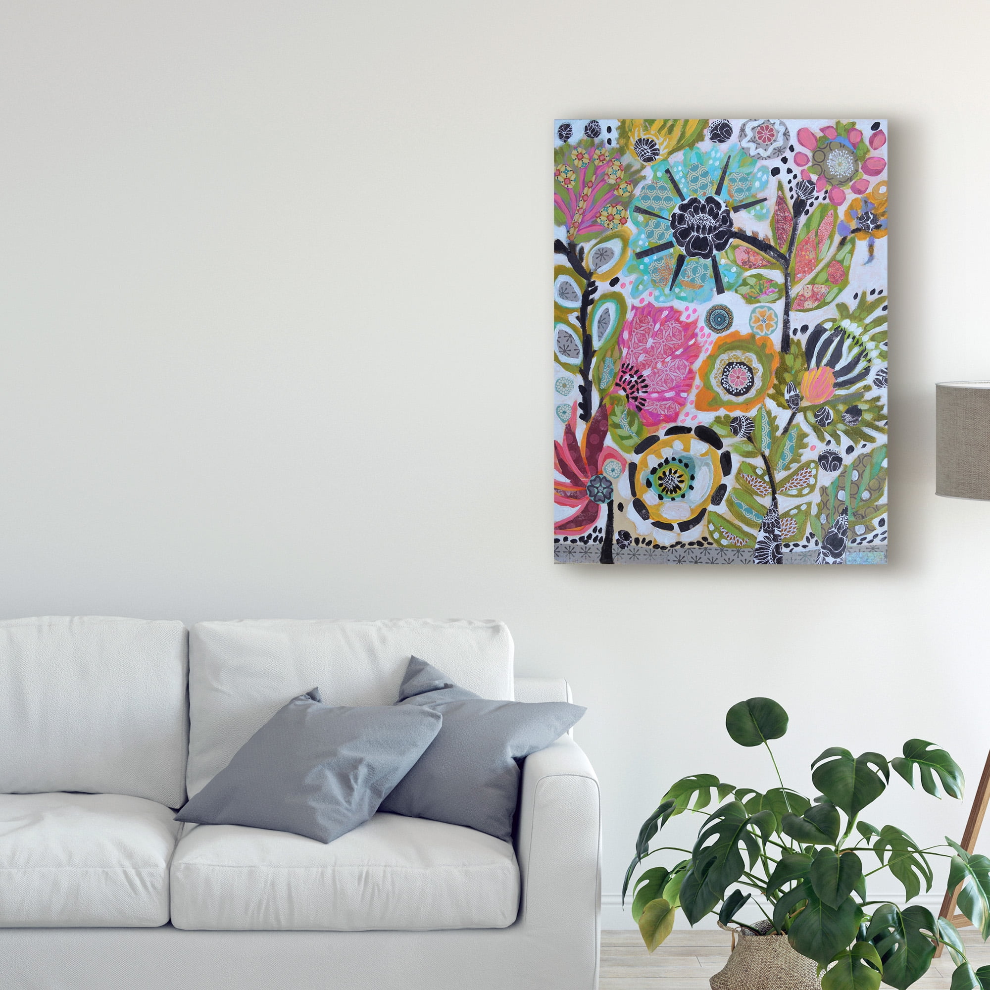 Trademark Fine Art 'Garden Of Whimsy V' Canvas Art by Karen Fields
