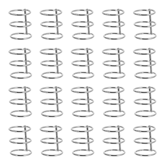 Troglfold 20pcs Practical Binding Rings Loose Leaf Binding Ring DIY Notebook Coils