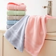 thumbnail image 3 of Unique Bargains Striped Hand Towels Cotton Soft Absorbent Towel Green 2-Piece, 3 of 5