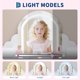 thumbnail image 5 of Juego de Tocador y Maquillaje Infantil con Espejo LED | Amplio Almacenamiento | Seguro y Certificado | Regalo Perfecto para Niñas, blanco, 5 of 16