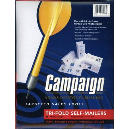 campaign tri fold self mailers embossed borders with rotary file