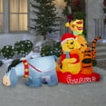 thumbnail image 2 of Disney Christmas Inflatable Eeyore Pulling Pooh and Tigger on Sled LED 7.5FT Wide, 2 of 4