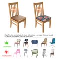 thumbnail image 5 of Pioneer Flower Seat Covers for Dining Room Chairs Set Of 4,Stretch Printed Washable Chair Seat Cover with Elastic Ties and Button,Removable Waterproof Couch Cushion Covers, 5 of 6