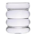 thumbnail image 2 of 2x Taza de Vidrio Acanalada, Vasos de Cerveza, Vaso Estético, Vasos de Leche, Vasos de Cóctel, Vasos de Café para Jugo, Agua, Leche 2 piezas, 2 of 8