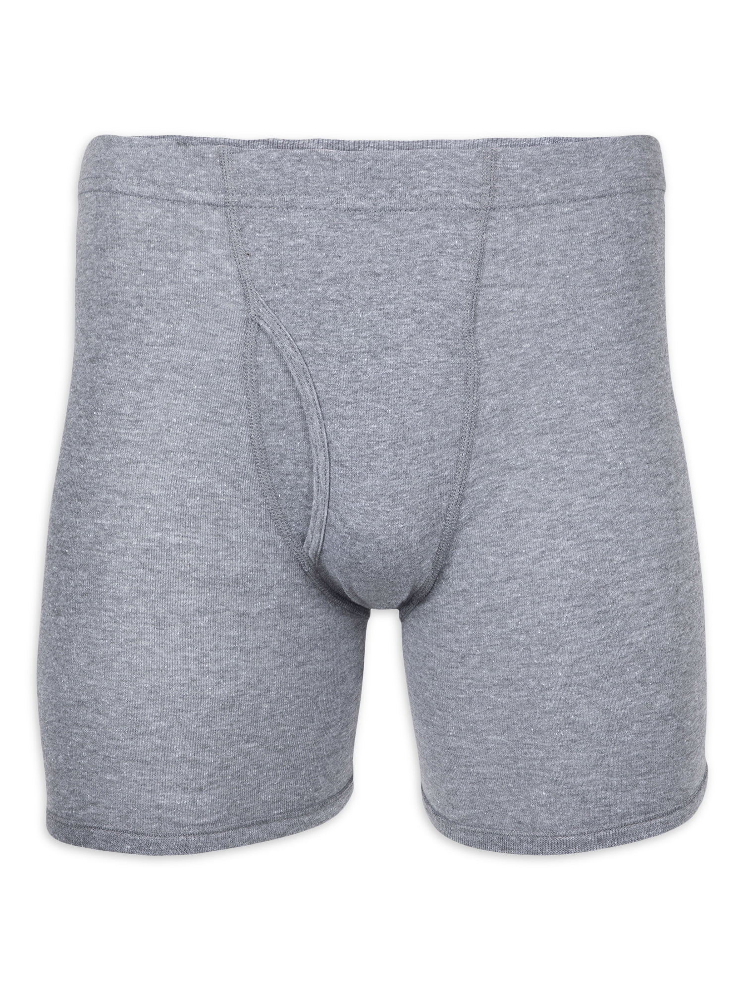 George Men's Covered Waistband Regular Leg Boxer Briefs, 10-Pack