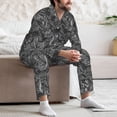 thumbnail image 7 of Hirioo Snake for Men's Pajama Sets 2 Piece Pjs Men's Long-Sleeved Pajama Set Button Down Sleepwear,S-XXL-Large, 7 of 7