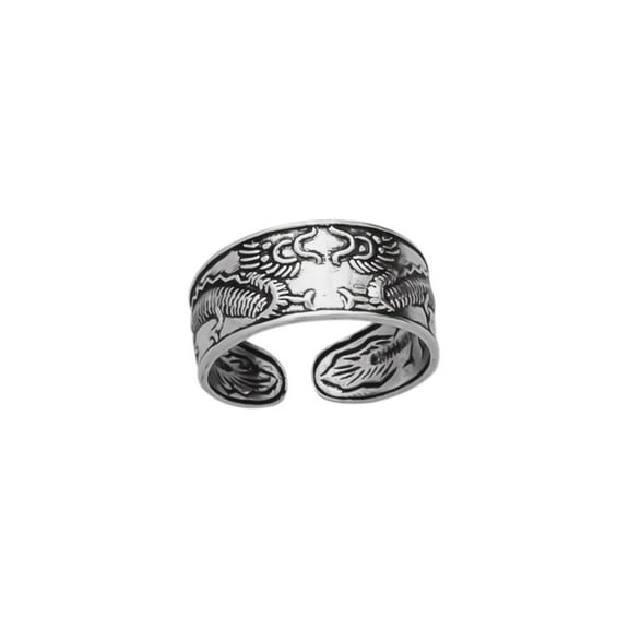 Chinese Dragon 925 Sterling Silver Toe Ring