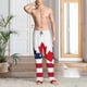 thumbnail image 2 of Fotbe USA Canada Flag Pantalones de Pijama para Hombre, Pantalones de Dormir, Pantalones de Casa con Cintura Ajustable y Bolsillos-XX-Large, 2 of 6