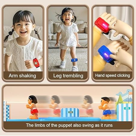 Motion-Sensing Racing Game - Parent Child Interactive System, Motion Controlled Board Toy, Physical Activity Entertainment, Family Bonding Experience For Children Boys(1Set)