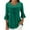 Green, variant on Olyvenn Womens Ruffle 3/4 Sleeve Dressy Blouses Casual Crew Neck Double Layers Mesh Shirts Flowy Tunic Tops Black S