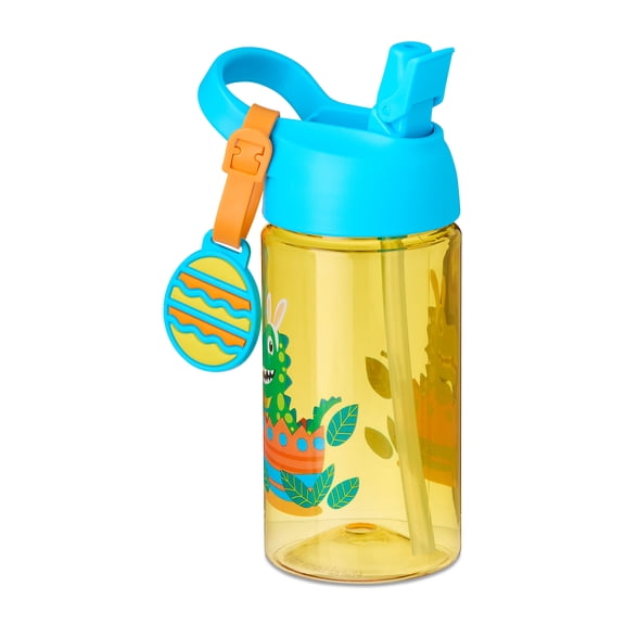 Plastic Dinosaur Tumbler Party Favor with Lid and Charm, Multicolor, Easter by Way To Celebrate
