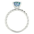 thumbnail image 4 of Clara Pucci 14K White Gold 2ct BlueMoissanite Solitaire Ring for Women, 4 of 8