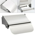thumbnail image 2 of Chrome Finish Toilet Tissue Roll Wall Mounted Holder Paper Stand Dispenser, 2 of 8
