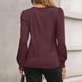thumbnail image 2 of SUNBS Long Sleeve Shirts for Women Business Casual Tops Dressy Blouses Crewneck Trendy Clothes, 2 of 8