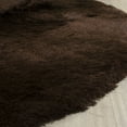 thumbnail image 5 of SAFAVIEH Paris Darwin Plush Polyester Shag Area Rug, Chocolate, 5' x 5' Round, 5 of 6