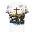 thumbnail image 4 of LEKWK Men's Graphic T-Shirts Regular Fit Short Sleeve Graphic T-Shirts Tee Shirts Artistic Watercolor Religious Print Breathable Athletic Shirts, 4 of 4