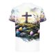 thumbnail image 3 of Ceisia Men's Summer Printed Tee Tops Short Sleeve Round Neck Casual Fashion Daily Outdoor T-shirt Green XL Gifts, 3 of 5