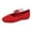 Red, variant on Rokment Knit Strappy Ballet Flat Dress Shoes for Women Spring Fall Casual Stretchy Square Toe Low Heels Slip on Mary Jane Loafers