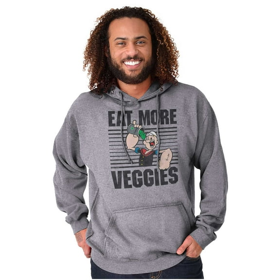 Eat More Veggies Popeye The Sailor Hoodie Sweatshirt Women Men Brisco Brands S