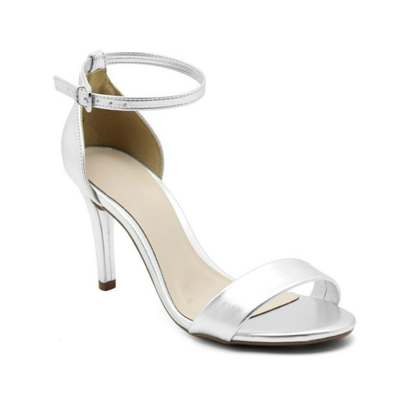 Ira Silver Open Toe Stiletto Heel