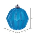 thumbnail image 2 of Vickerman 5" Turquoise Glitter Faceted Ball Ornament, 3 per Bag, 2 of 3