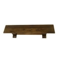 thumbnail image 6 of DecMode Mango Wood Turned Bench with Parquet Inlay, Brown, 6 of 11