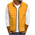 thumbnail image 2 of LoyisViDion Autumn and Winter Solid Color Atmosphere Comfortable All-Match Vest Men'S Cotton Jacket Yellow 14(XXXL), 2 of 2