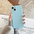 thumbnail image 1 of Funda de teléfono de silicona líquida para IPhone 14 13 12 11 Pro X XR XS Max SE2020 7 8 Plus funda protectora de TPU de borde recto suave Tan Jianjun unisex, 1 of 2