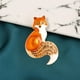 thumbnail image 4 of Broche de zorro esmaltado Zulema Alfileres de broche, 4 of 8