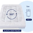 thumbnail image 4 of Subrtex Mattress Pad Peach Skin Velvet Mattress Topper Cover Mattress Protector with 15" Deep Pocket, Twin XL, 4 of 6