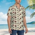 thumbnail image 3 of Honeii Insects A Print Men’s Hawaiian Shirt,Classic Button-Down Short Sleeve Shirt, for Beach, Vacation, and Outdoor Activities,XX-Large, 3 of 7