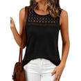 thumbnail image 7 of BTFBM Tank Top for Women Sleeveless Shirts Waffle Knit Vest Crew Neck Casual Outfits Loose Blouses Summer Tops, 7 of 7