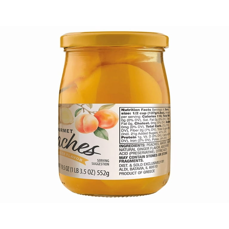 Gourmet Peaches with Ginger Flavor 2 Pack 19.5 oz - Walmart.com