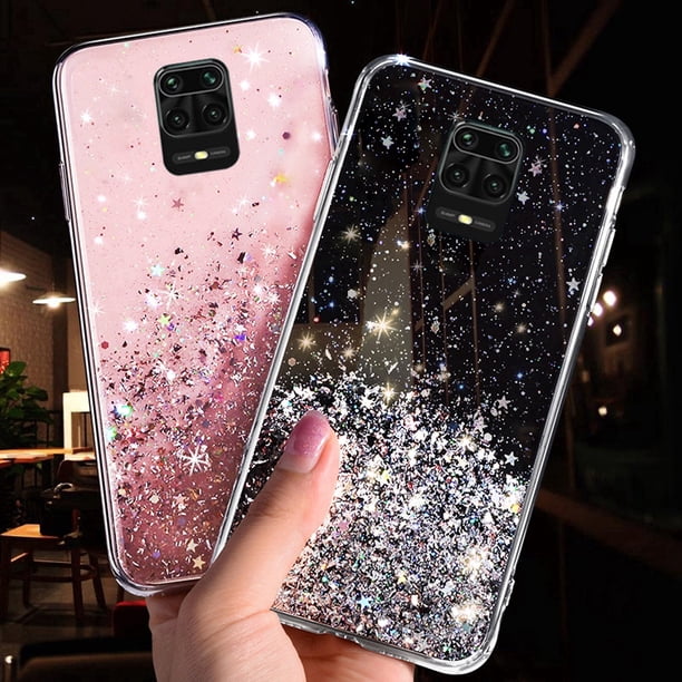 Xiaomi Redmi Note 9S 9 Pro Max Funda Glitter Bling ShinyTransparent Soft Phone Cover BY