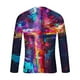 thumbnail image 4 of Blusas y camisas de manga larga con cuello redondo para hombre, blusas casuales de manga larga con cuello redondo, blusas estampadas, blusas de poliéster para hombre, 4 of 5