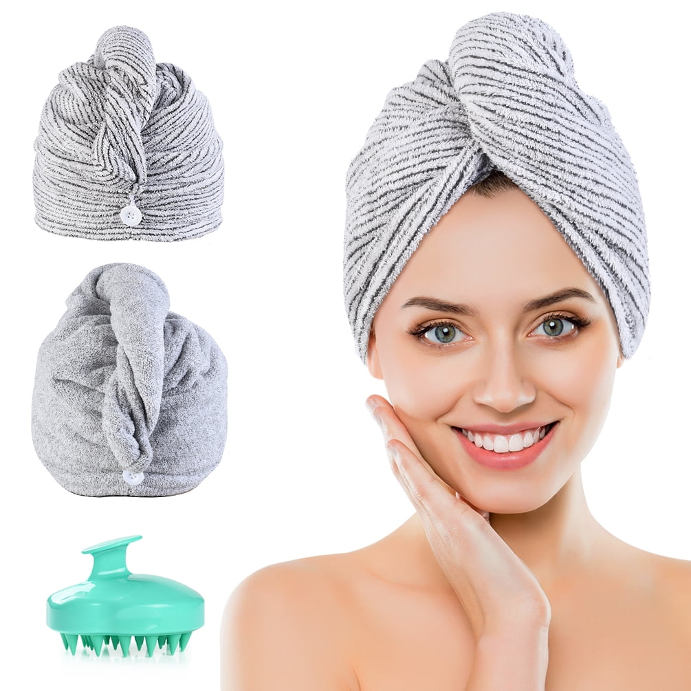 Hair Towel Wrap Turban Microfiber Drying Bath Shower Head Towel Head Wrap NEW